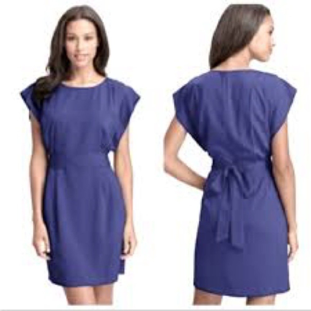 Eliza J - Royal Blue/PurplePleated Sheath Dress – Size 8